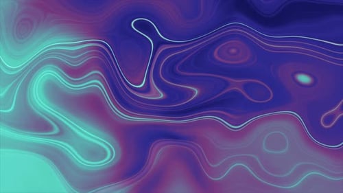 Abstract Fluid Background with Glowing Contour Lines