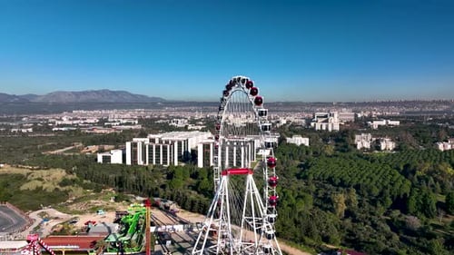 Noria en Antalya, Turquía, Vista aérea 4 K