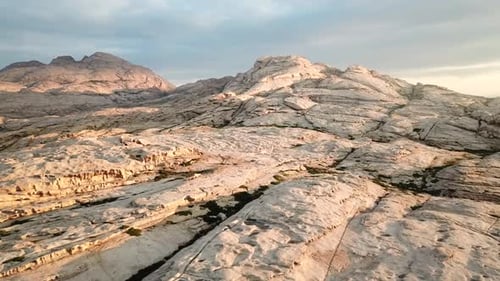 Arid Mountainous Desert Landscape Aerial