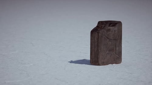 Old Metal Fuel Canister at Salt Flats in Utah
