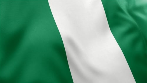 Waving Nigerian Flag Seamless Loop