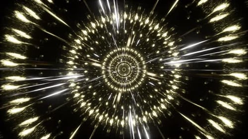 Abstract Glowing Light Burst Circle Tunnel 4K 01
