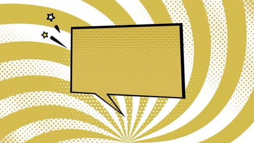 Dynamic Retro Pop Art Speech Bubble Animation