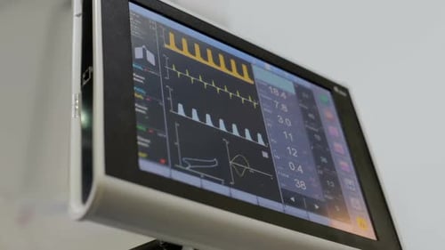 Medical Ventilator Displays Vital Patient Statistics