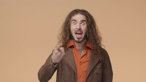 Man Yelling and Gesturing Angrily