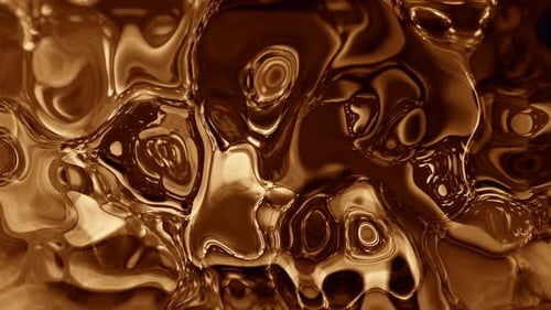 Abstract Flowing Golden Fluid Background Loop Animation