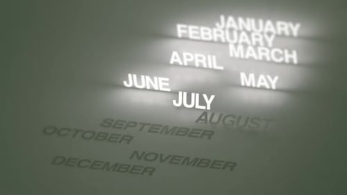 Days, Months Glowing Timeline