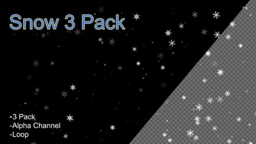 Realistic Snowfall Animated Overlays for Winter Scenes