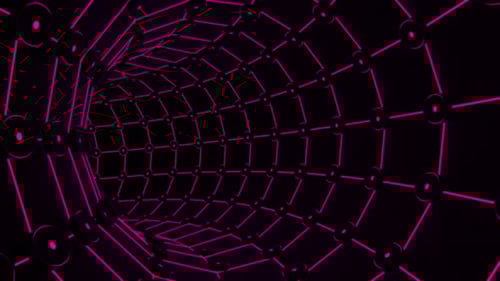 Moving space tunnel with grid