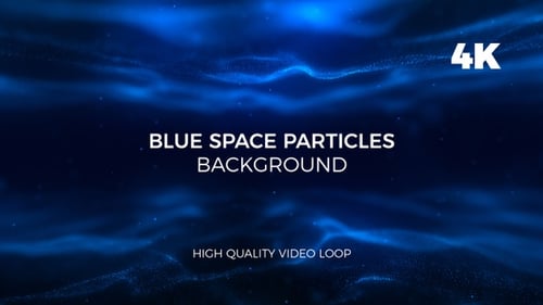 Fluid Blue Particle Wave Motion Background