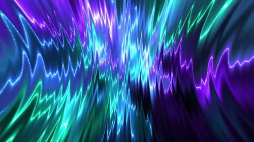 Abstract Neon Audio Equalizer Wave Background Animation