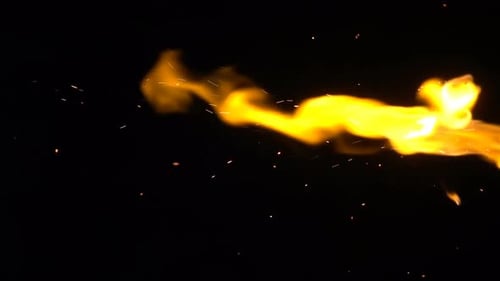Längliche Flamme