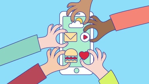 Design de aplicativo móvel com equipe