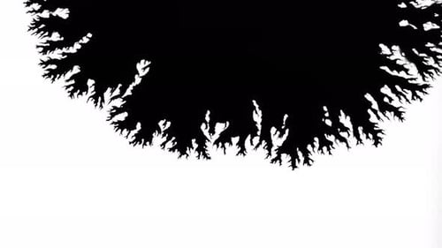 Black Ink Spreading on White Abstract Background
