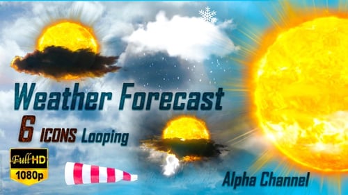 Animated Weather Forecast Icons Pack