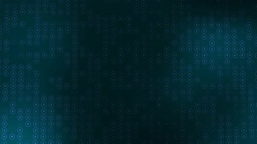 Abstract Animated Glowing Circles Digital Technology Background