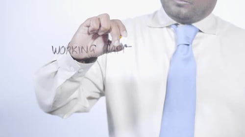 Asian Indian Businessman Writes Working Capital