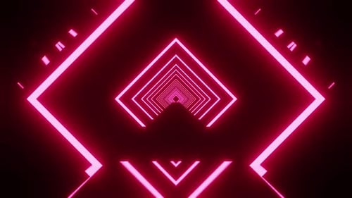 Pink Purple Square Vj Loop Tunnel Background HD