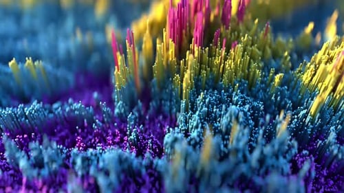 Paysage topographique de dispersion en mouvement