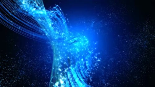 Fond de boucle mobile spatiale Blue Wave