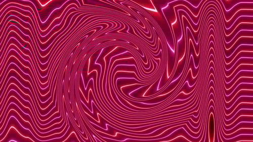 Animated Neon Wavy Lines Swirl Abstract Loop Background