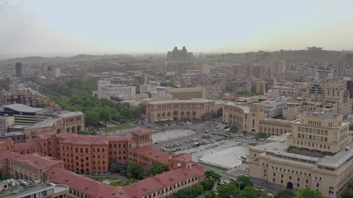 Aerial View Square of the Republic of Yerevan Armenia