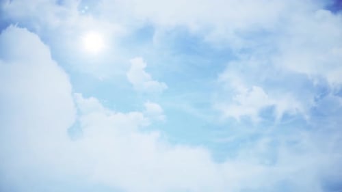 Realistic clouds in the blue sky