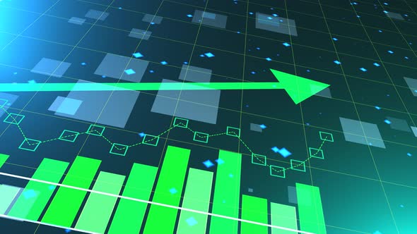 Stock market animated graphic. Stock price chart., Backgrounds Motion ...