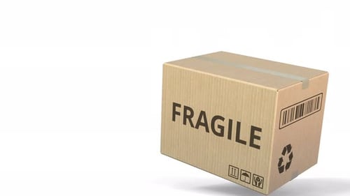 Fragile Cardboard Shipping Box for Delivery and Logistics