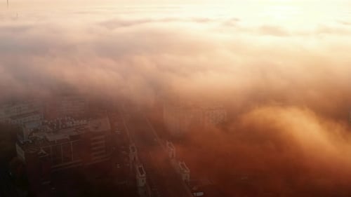 Fly Above Morning City