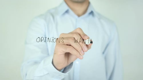 Meinungen abgewollt, Schreiben auf dem Bildschirm