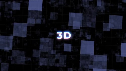 Futuristic Glitch Text Reveal on Digital Grid