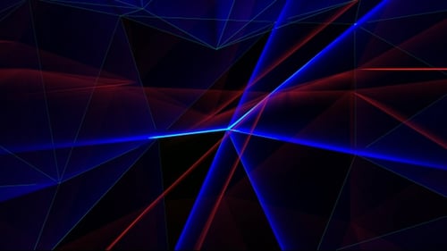 Dreieck leuchtende Linien Hintergrundschleife, ultrabreit