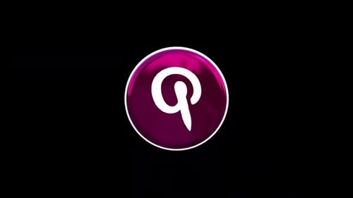 Glossy 3D Pinterest Logo Animation