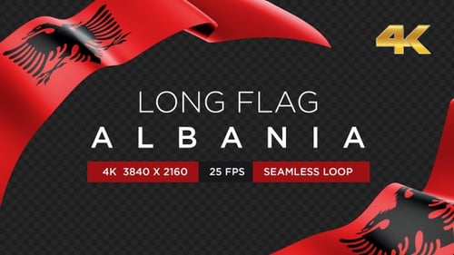 Long Flag Albanie