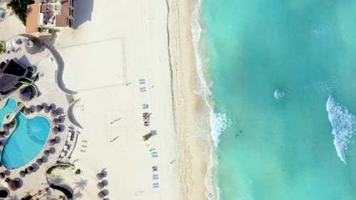 Beautiful Aerial View of the Beaches in Mexico Near Cancun Playa Del Carmen