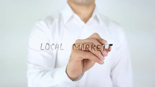 Writing Local Marketing on Clear Screen