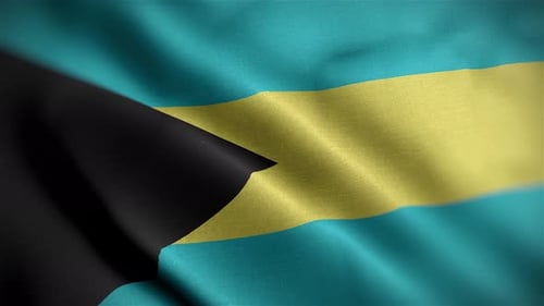 Realistic Waving Flag of The Bahamas Animation