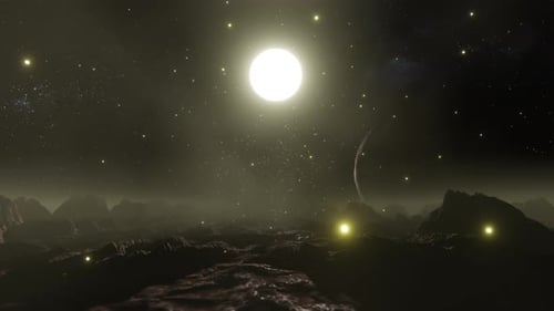 The Night Sky On The Cliff Valley 04 4K