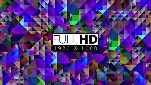 Colorful Abstract Geometric Shifting Triangles Loop Background