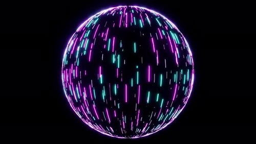 Laser Beam Neon Light Orb VJ Background Loop 4K