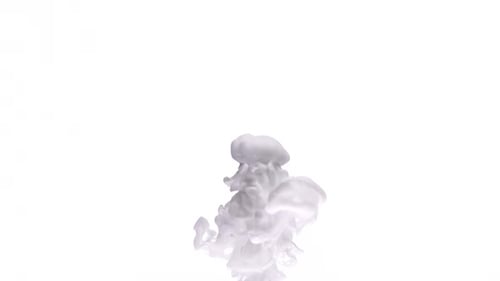 Elegant White Smoke Rising on White Background