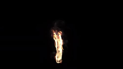 Fiery Alphabet Letter I Reveal Effect