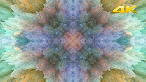 Abstract Colorful Kaleidoscope Morphing Seamless Loop Background