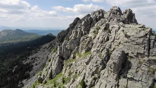 Aerial View Large Granite Boulders and Rocks