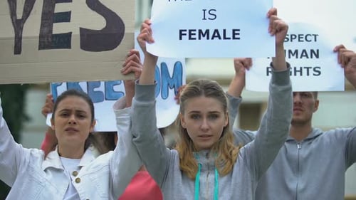 Group Protests for Female Empowerment and Human Rights