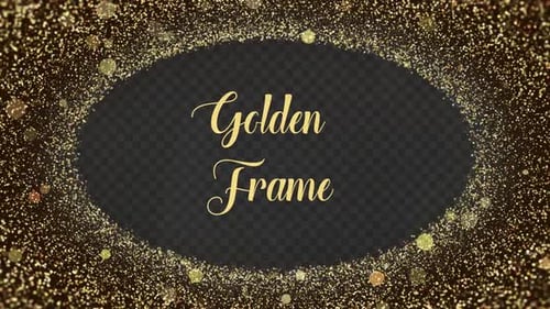 Golden Glitter Oval Frame Reveal