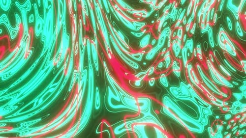 Fond de boucle Vj Waves Hypno Émeraude et rouge 4K