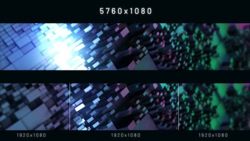Glowing Geometric Cubes Motion Background
