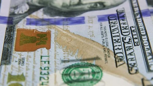 Close Up View of One Hundred Dollar Bill